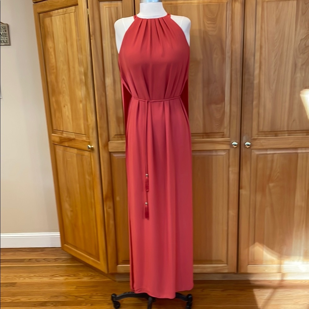 White House Black Market Pink Halter Maxi dress